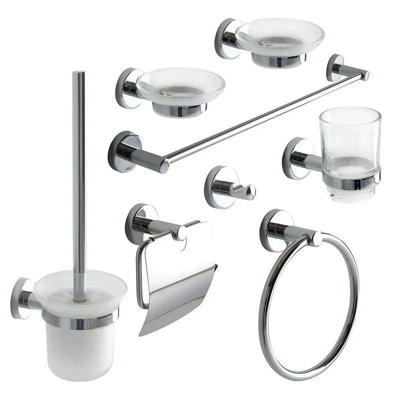 Solo Oggi Set completo di 8 accessori bagno cromati Necessary