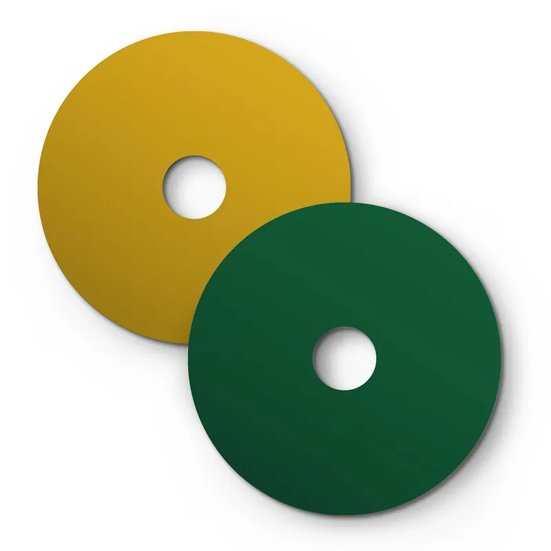 Sconto Mini Ellepì ‘Solid Color‘ plate Light Green and Lemon Yellow for lamps, diameter 24 cm - Made in Italy