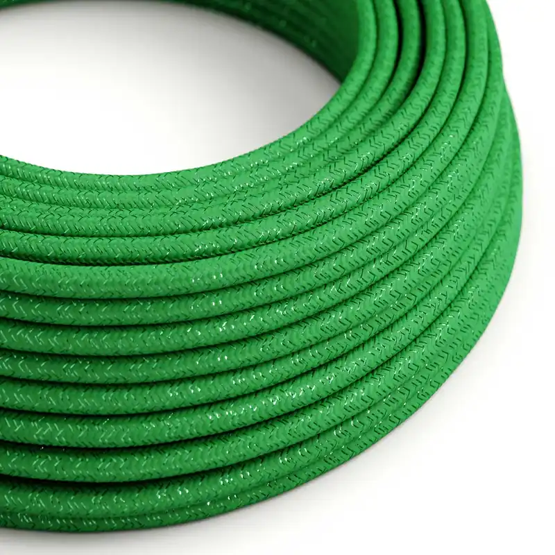 Novità Cloth Covered Wire - Green Glitter RL06 - UL Listed
