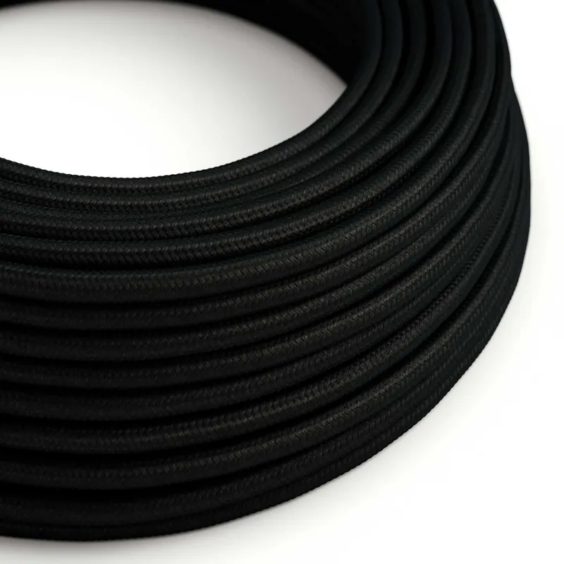Cloth Covered Wire - Black Rayon RM04 - UL Listed Occasione Imperdibile