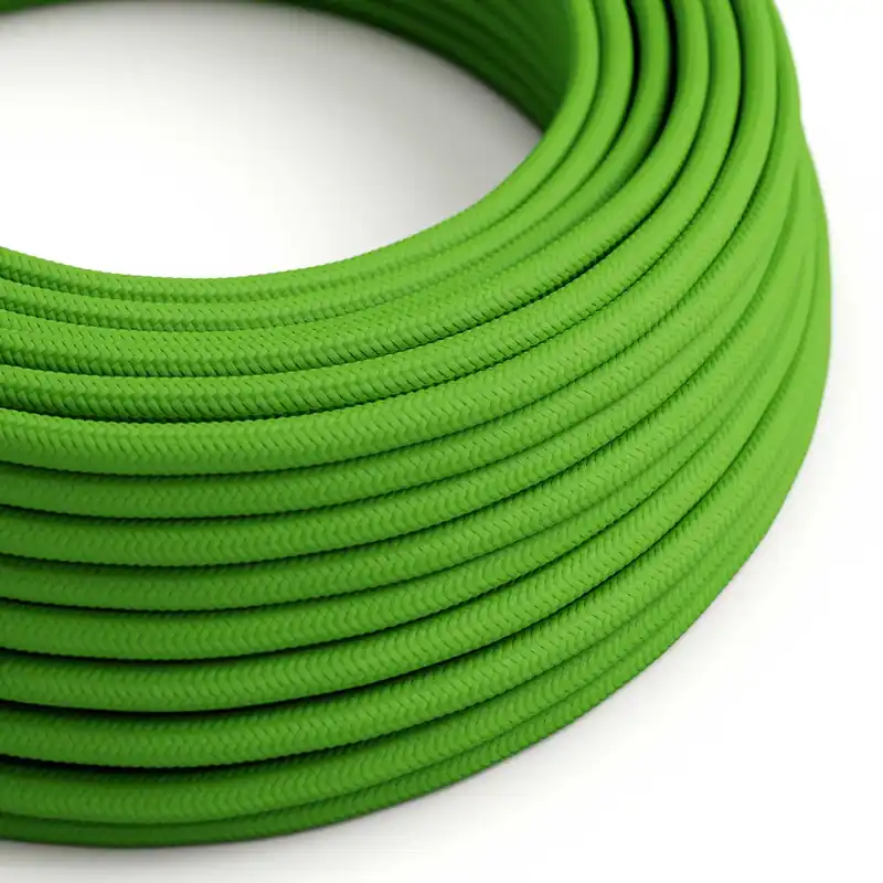 Cloth Covered Wire - Lime Green Rayon RM18 - UL Listed Più Venduto