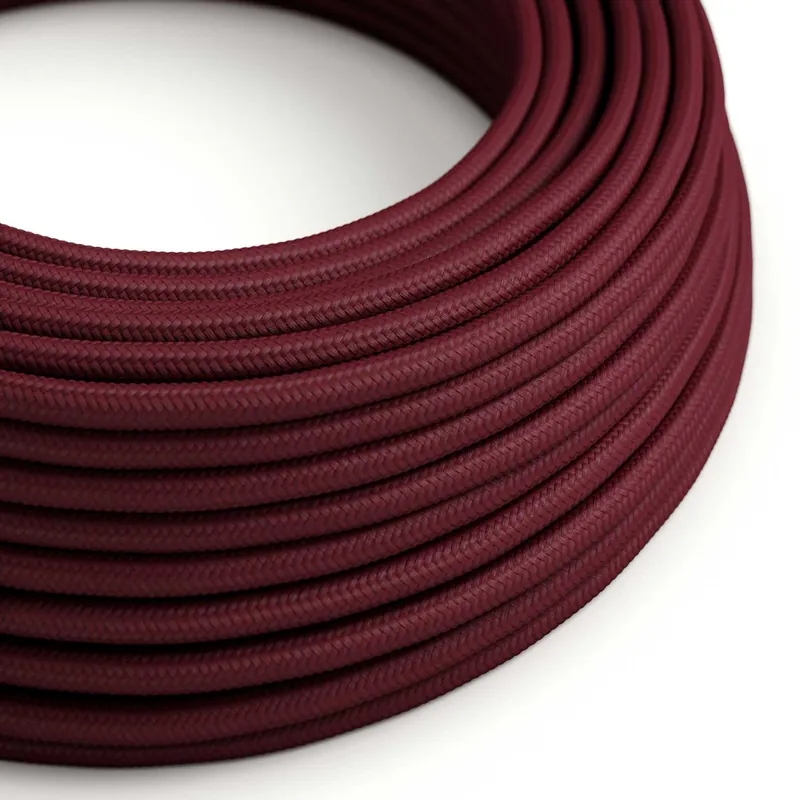Cloth Covered Wire - Burgundy Rayon RM19 - UL Listed Ultimissimo Modello