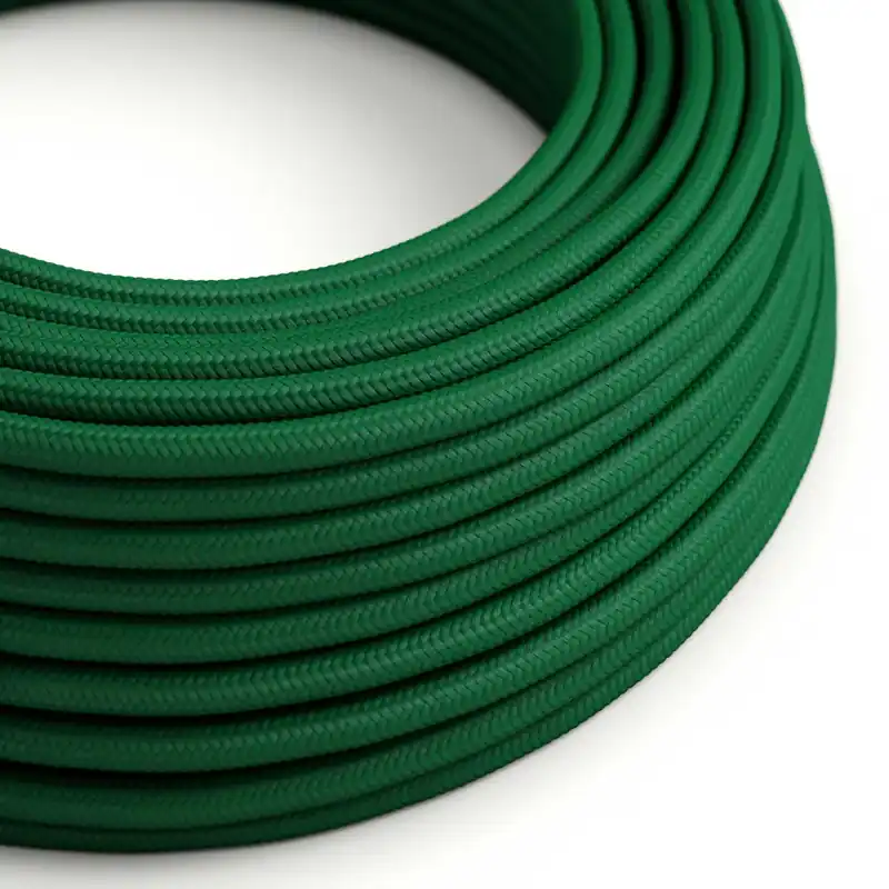 Esclusivo Cloth Covered Wire - Emerald Green Rayon RM21 - UL Listed