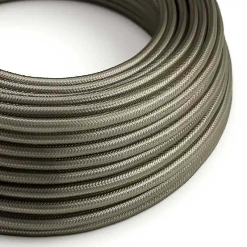 Cloth Covered Wire - Dark Gray Rayon RM26 - UL Listed Offerta Speciale