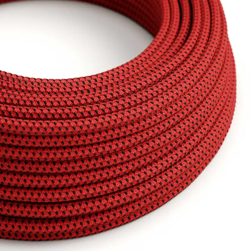 Cloth Covered Wire - Red & Black Tracer RT94 - UL Listed Prezzo Scontato