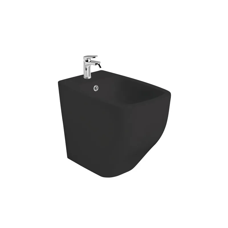 Novità Bidet filo parete in ceramica nero opaco Mozart