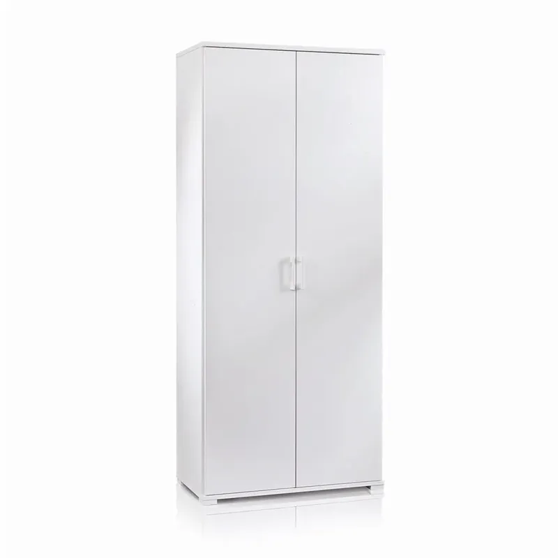 Armadio multiuso con 2 ante battenti e 4 ripiani bianco Occasione Imperdibile
