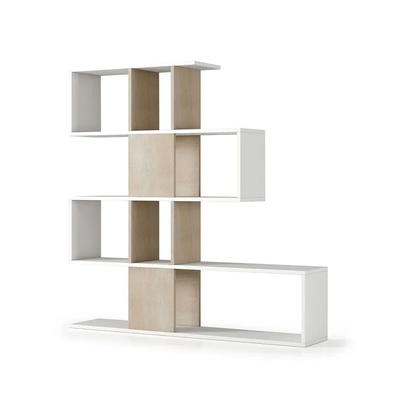 Popolare Scaffale divisorio moderno bianco e rovere