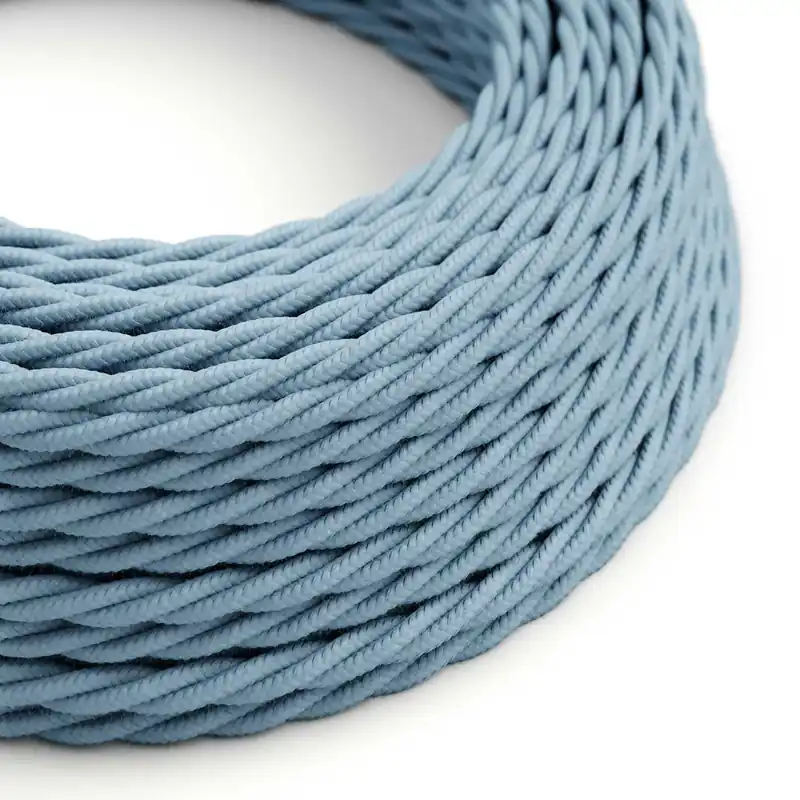 Promozione Baby Blue cotton-covered twisted electric cable - TC53