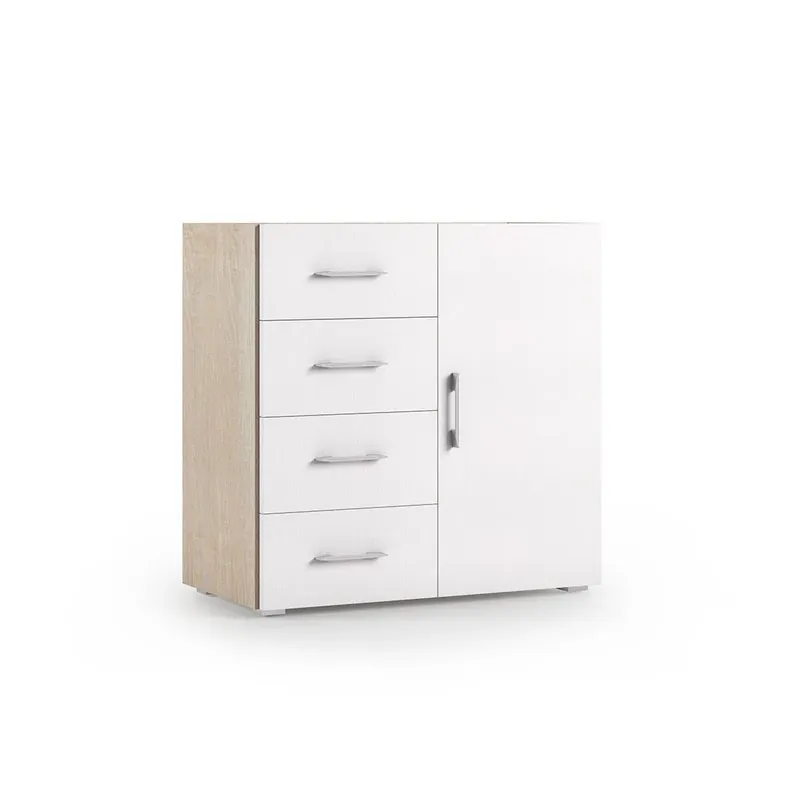 Prezzo Conveniente Mobile multiuso rovere con cassetti ed anta bianca
