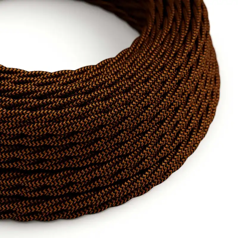 Più Venduto Black & Copper Rayon covered twisted electric cable - TZ22