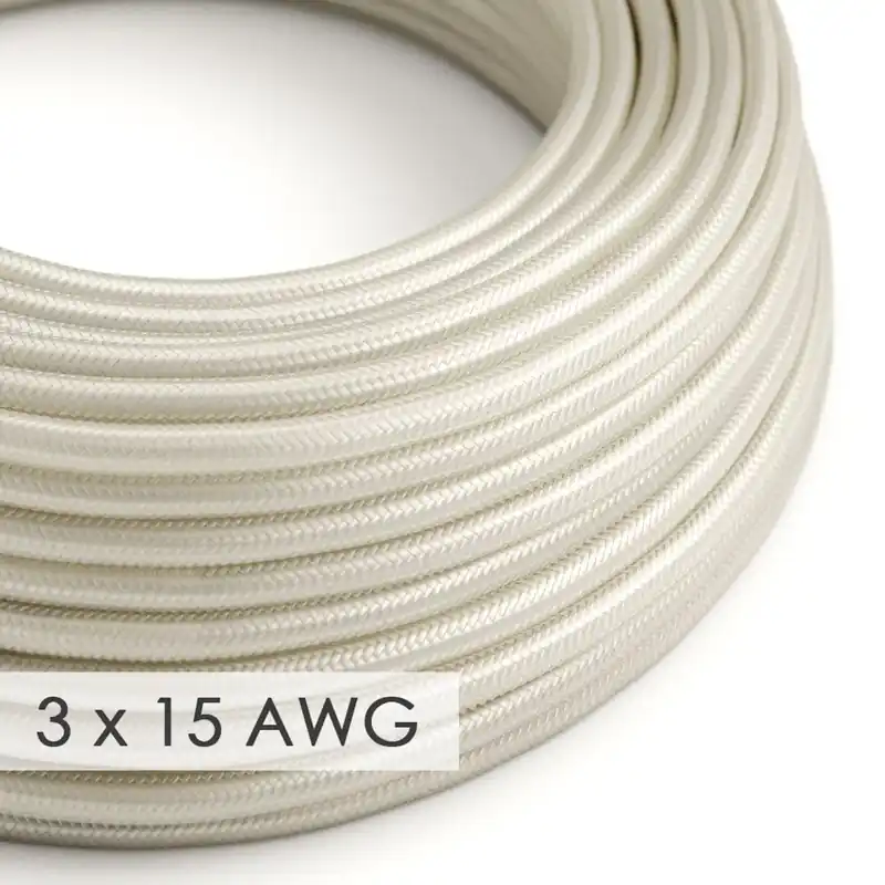 Extension cord – Round Ivory Rayon RM00 – 15/3 AWG Direttamente Dal Produttore