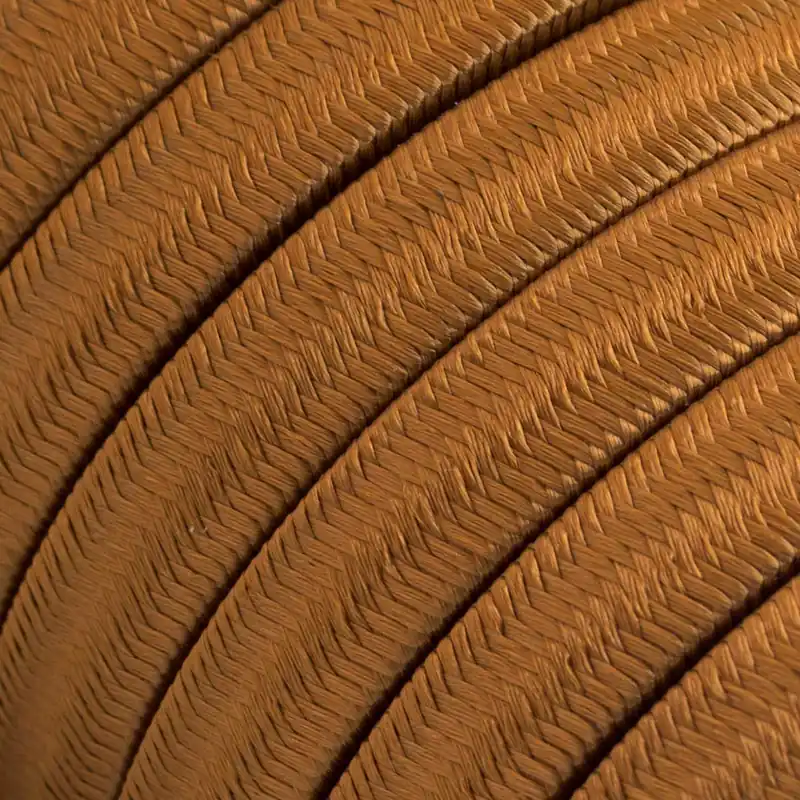 Electric Cable Color Cord for Custom String Lights, covered by Whiskey Rayon fabric - CM22 Affare
