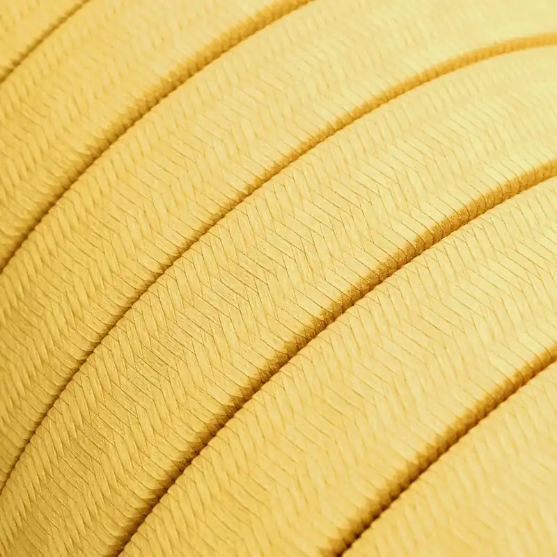 Novità Electric Cable Color Cord for Custom String Lights, Rayon fabric covered, Yellow - CM10
