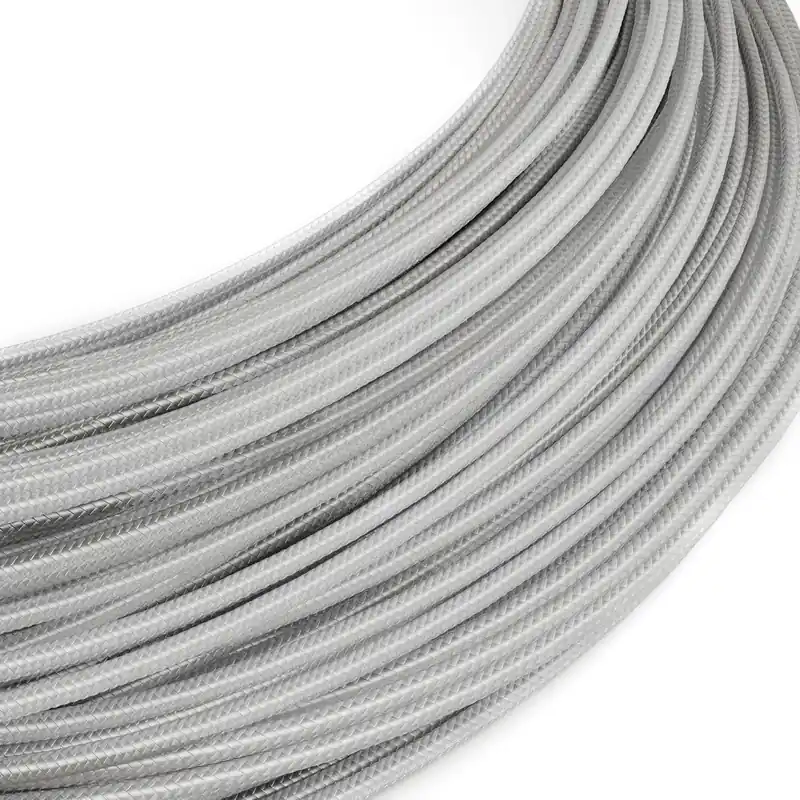 Extra Low Voltage power cable coated in silk-effect Silver fabric RM02 Professionale