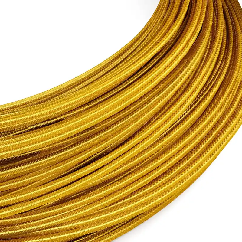 Extra-low-voltage power cable coated in silk-effect fabric Gold RM05 Bestseller