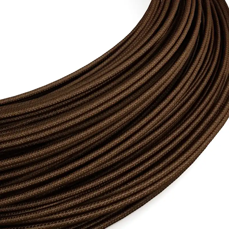 Sconto Extra Low Voltage power cable coated in silk-effect fabric Brown RM13