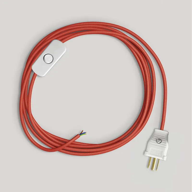 Compra Oggi Stesso Cord set for lamp with bright red cable, 6 ft