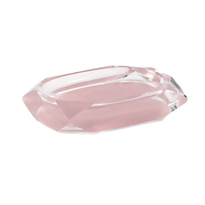Portasapone rosa in resina da appoggio Aster Di Tendenza
