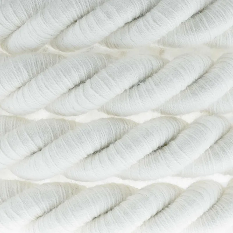 Super Prezzo Rope electrical wire with 18/3 AWG conductors inside. Raw cotton fabric.