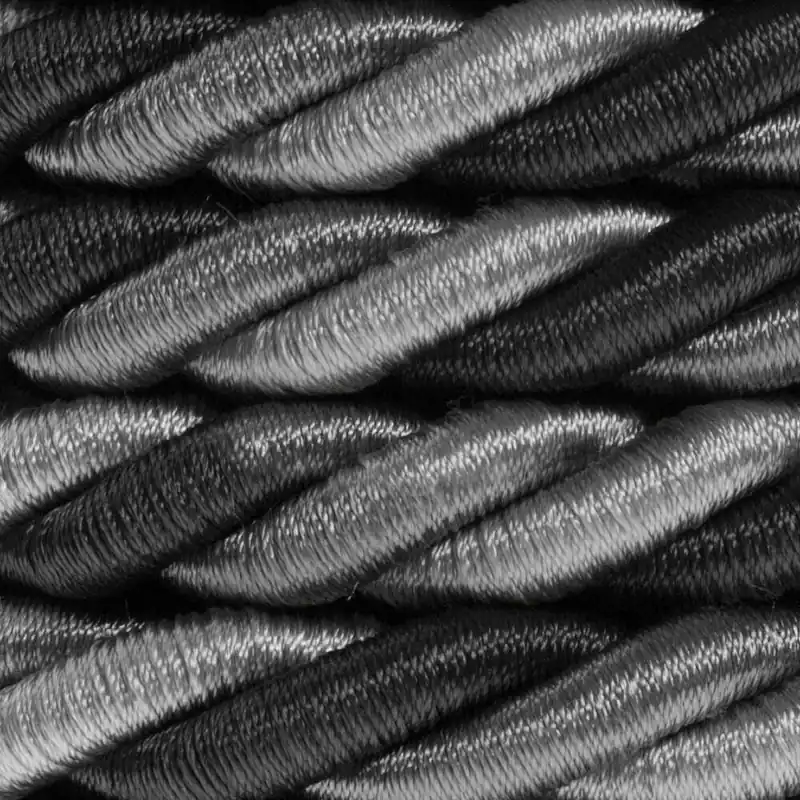 Non Perdere Rope electrical wire with 18/3 AWG conductors inside. Bright Orleans fabric covering.
