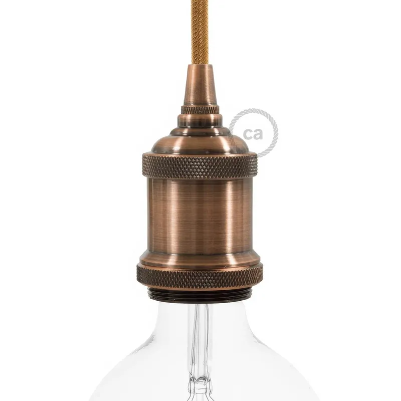 Prezzo Di Fabbrica Vintage Style - single-ferrule E26 light bulb socket kits - Copper