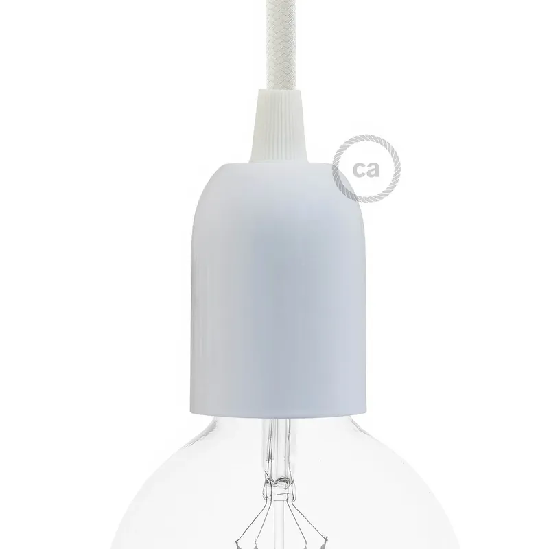Vendita Finale Rounded Top metal E26 light bulb socket kits – Glossy white
