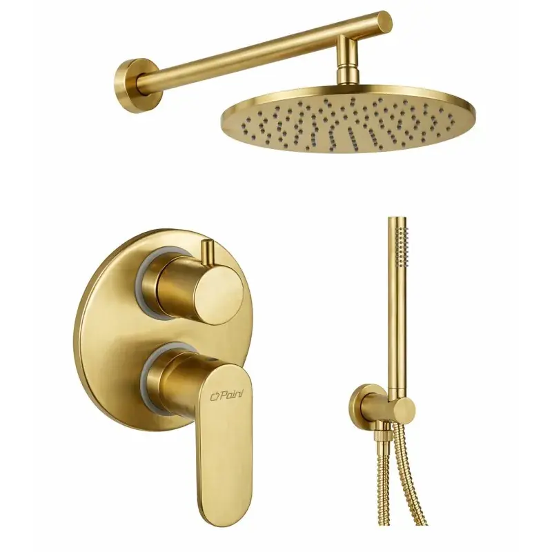 Kit de douche PVD or brossé avec encastré Paini Domus 18PJ433D Offerta Lampo