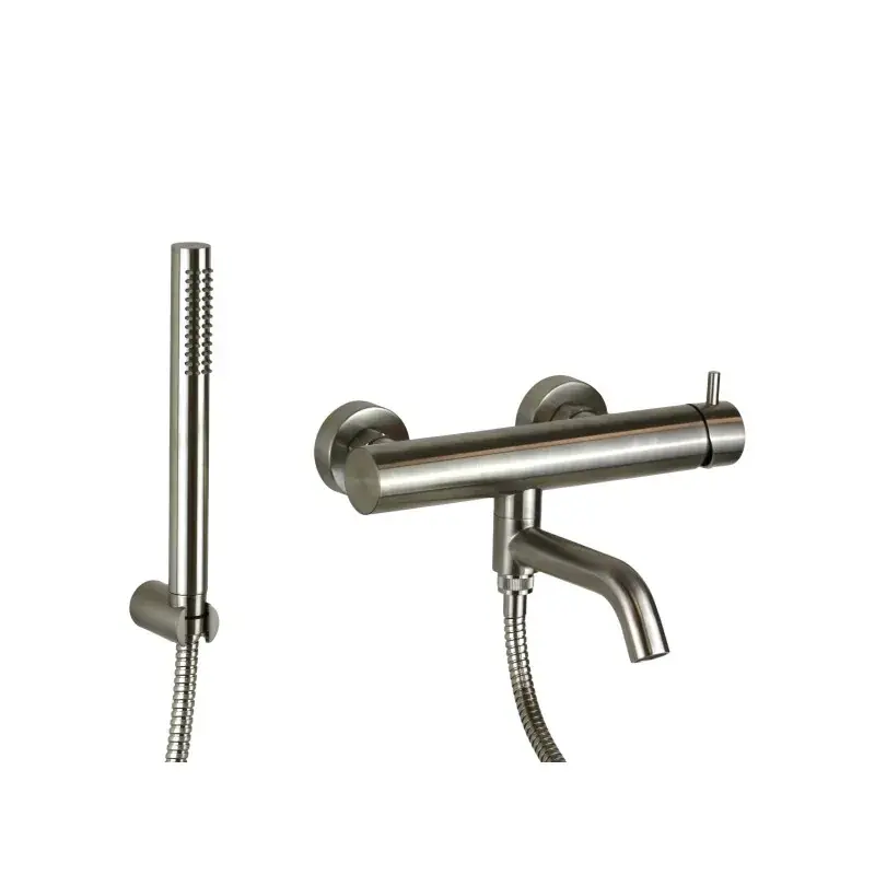 Affare Mitigeur de baignoire extérieur rond en acier AISI 316 Pollini Jessy Steel MXVAMC16CAS