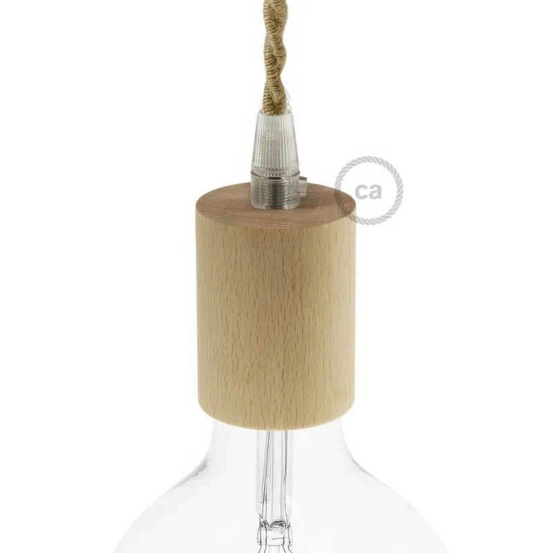 Professionale Wooden E26 light bulb socket kit - Neutral