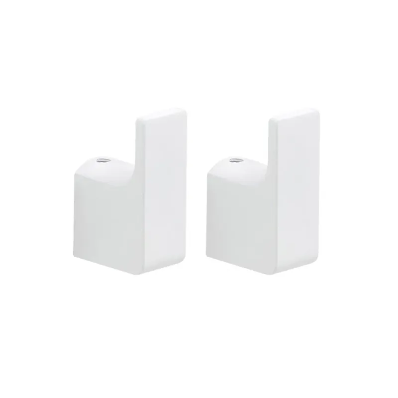 Appendiabiti confezione 2 pz ottone cromato bianco opaco - fissaggio con viti incluse Giacinto Super Prezzo