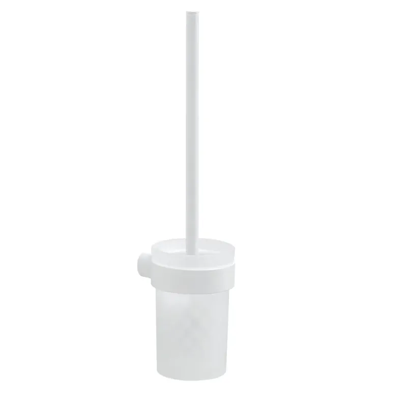 Scopino wc da muro vetro-ottone cromato bianco opaco- fissaggio con viti incluse Giacinto Popolare