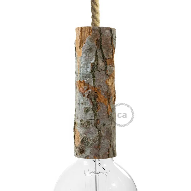 Tall E26 Log Light Socket Kit - Bark Prezzo Conveniente