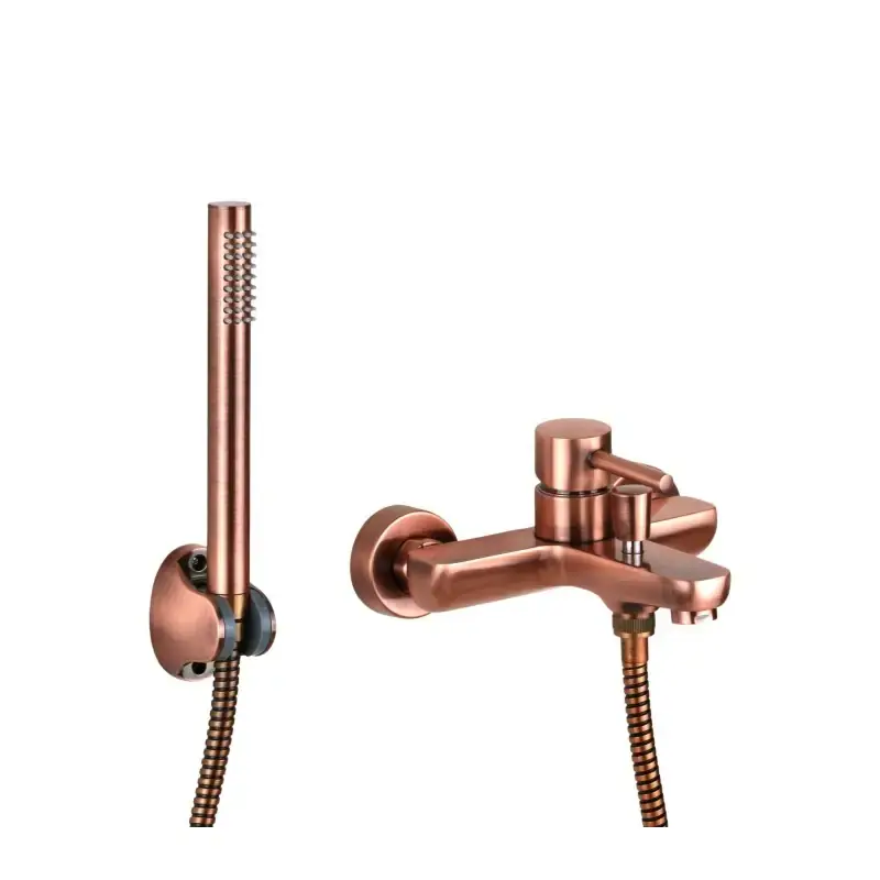Mitigeur de baignoire couleur cuivre avec set de douche Pollini Jessy MXVAMCMMCRA Prezzo Ridotto