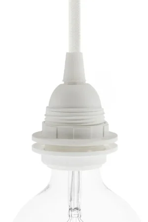 Ultime Pezzi Double Ferrule Thermoplastic E26 Light Bulb Socket Kit - White