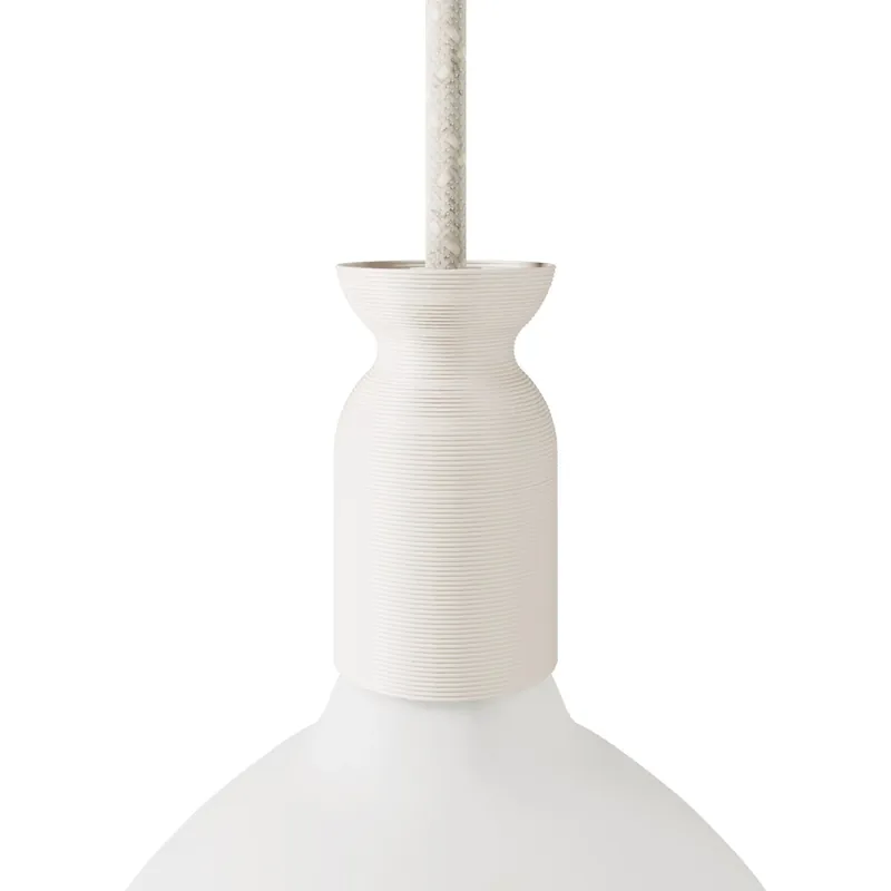 E26 socket kit in recycled plastic from 3D printing - Eggshell Offerta