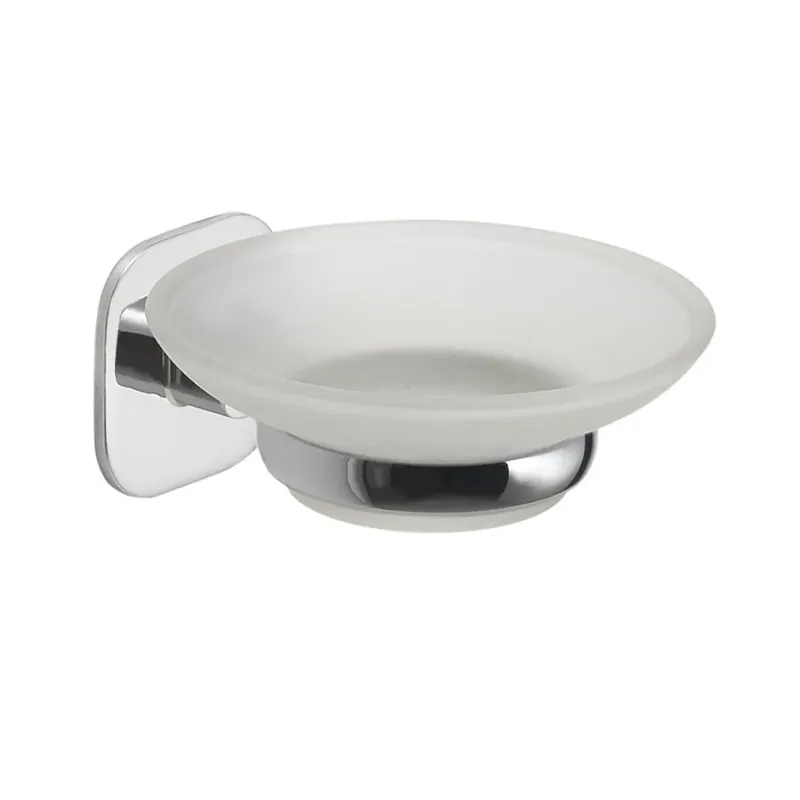 Piattino portasapone vetro/acciaio inox cromato Timo Offerta Speciale