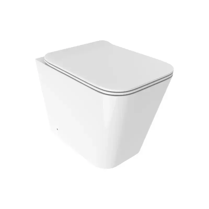 WC au sol à ras du mur en céramique blanc brillant Ercos Wave BCWAVLVASO0003 Pagamento Sicuro