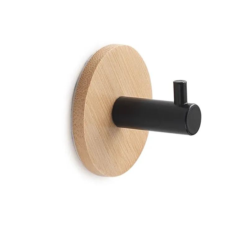 Appendino in bambu con gancio in metallo nero Esclusivo