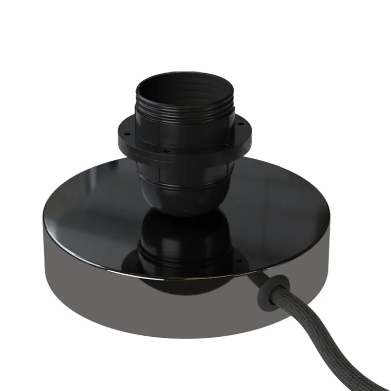 Posaluce for lampshade – Metal table lamp – Black Pearl Occasione Imperdibile