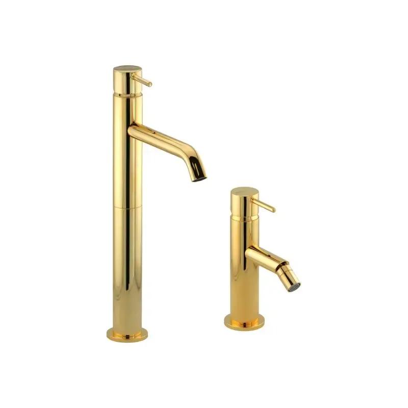 Ensemble mitigeur lavabo haut et bidet couleur or Gattoni Easy KITEASYDO2 Di Tendenza