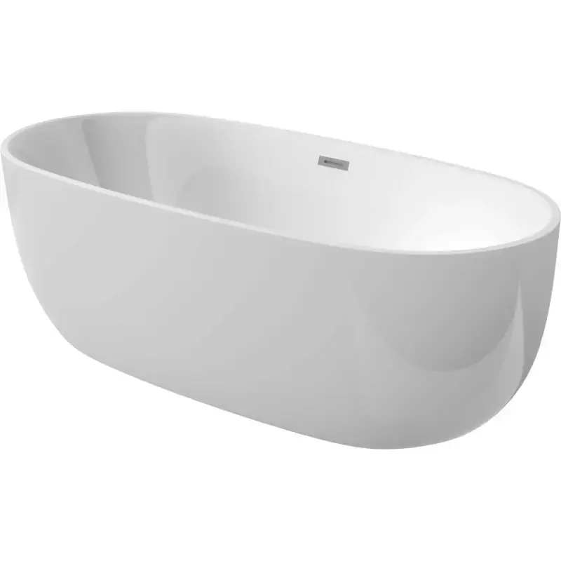 Baignoire autoportante en acrylique modèle ovale 150 cm blanc brillant Deante ALPINA KDU_015W Bestseller