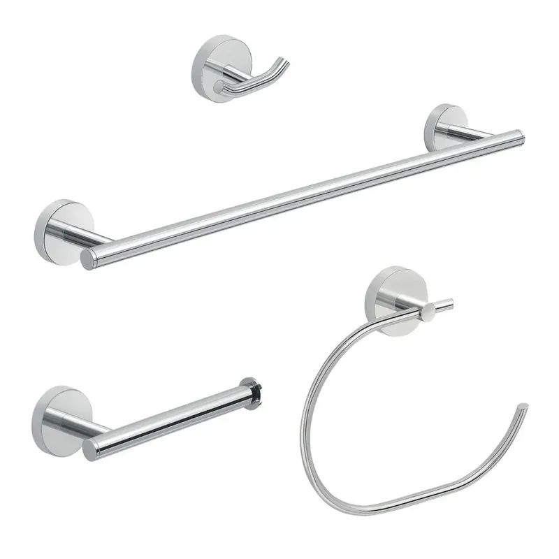 Miglior Prezzo Set 4 pz accessori bagno a muro acciaio inox cromato Violetta