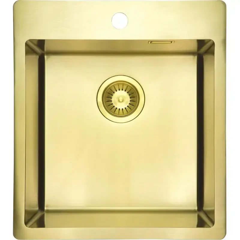 Vendita Finale Évier simple cuve couleur or brossé 450 x 505 mm Deante Olfato precious ZPO_R10A