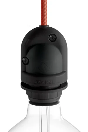 Vendita Finale EIVA, the E26 socket suitable for wet locations - Black