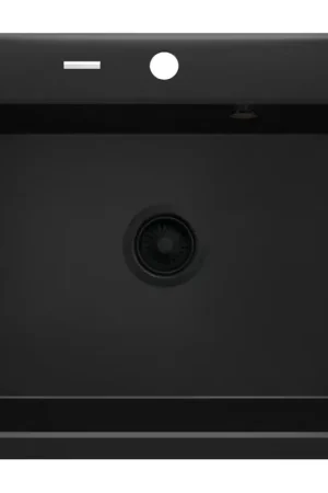 Bestseller Évier de cuisine noir en matériau composite 600 x 520 mm complet avec accessoires Deante Andante ZQN_N103