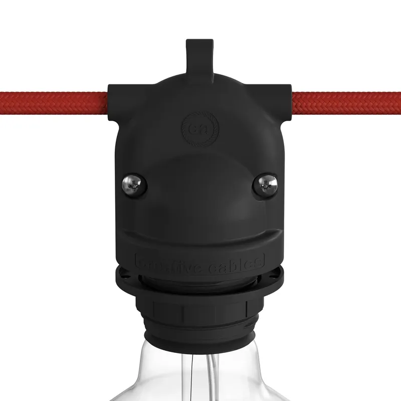 Compra Online EIVA-2, 2-way E26 socket suitable for wet locations - Black