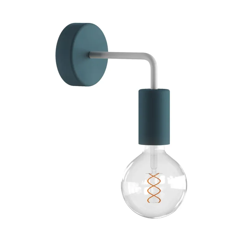 Fermaluce EIVA ELEGANT with L-shaped extension, canopy and socket for wet locations - Petrol Subito Disponibile