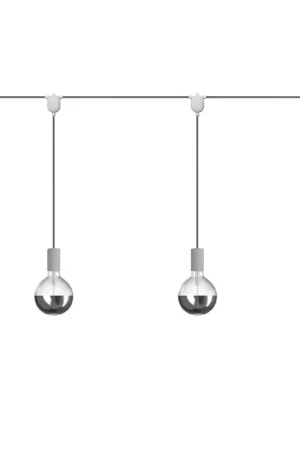 E-Snake EIVA outdoor lamp for wet locations with 3 lights and canopy - Glacier grey Offerta Limitata