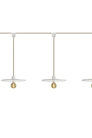 E-Snake EIVA outdoor lamp for wet locations with 3 lights, canopy and lampshades - White Occasione Imperdibile